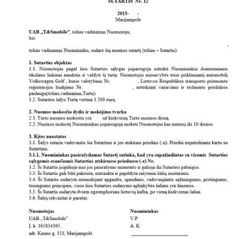 Buto nuomos sutartys Marijampolė Gražina Smolskienė nuotrauka 4