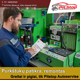 Atliekame varklio įpurškimo sistemos remontą Klaipėda Pit Stop - Autoservisas nuotrauka 10 Purkštukų remontas, patikra Klaipėda Pit Stop - Autoservisas nuotrauka 10