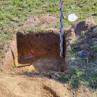 Žvalgomieji archeologiniai tyrimai Kaunas Mindaugas Pilkauskas nuotrauka 1