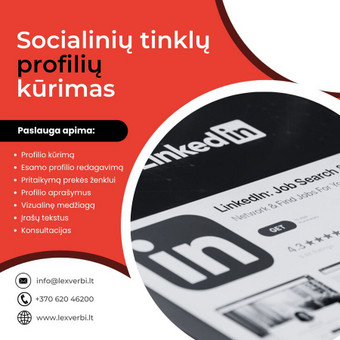 Socialinių tinklų profilio kūrimas ir valdymas, esamo profilio redagavimas, korektūra, optimizavimas Vilnius Vertimų biuras „Lex verbi“ nuotrauka 45 Socialinių tinklų profilių kūrimas, redagavimas Vilnius Vertimų biuras „Lex verbi“ nuotrauka 45