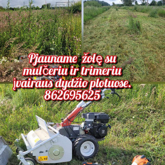 Žolės pjovimas Kauno rajonas Mb minkertas nuotrauka 1