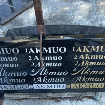 Raidžių graviravimas, Bronzinės raidės. Kaunas Kapų Atkūrimas nuotrauka 4 Raidžių ir portretų kalimas ant paminklo Kaunas Kapų Atkūrimas nuotrauka 4