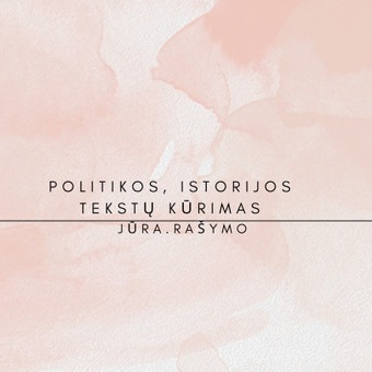 Esu baigusi politikos mokslus, tad galiu pasiūlyti profesionalią pagalbą kuriant straipsnius, facebook įrašus, straipsnius politikos ar istorijos tema. Klaipėdos rajonas Marija Laansalu nuotrauka 10 Politikos, istorijos tekstų kūrimas Klaipėdos rajonas Marija Laansalu nuotrauka 10