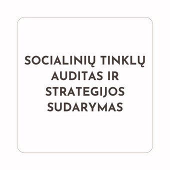 Jūsų socialinių tinklų paskyrų analizė, konkurentų analizė, prekės ženklo komunikacijos tonas, tikslinės auditorijos išgryninimas. Galimos temos Jūsų veiklos krypčiai, pagal išsikeltus tikslus. Vilnius Liveta Šikarskaitė nuotrauka 4 Socialinių tinklų auditas ir strategijos sudarymas Vilnius Liveta Šikarskaitė nuotrauka 4