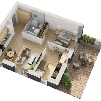 3D Planai Vilnius 3DnR architektūrinė grafika nuotrauka 1