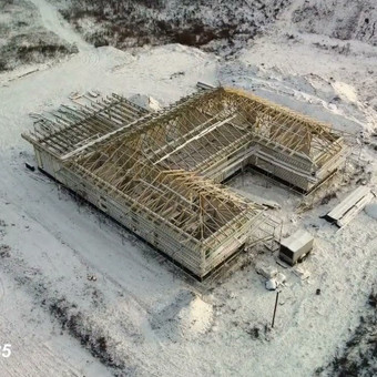 Karkasinių namų statyba Vilnius MB AVStogai nuotrauka 1