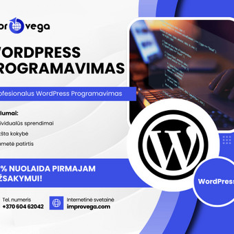WordPress yra vienas populiariausių ir moderniausių svetainių kūrimo įrankių. Mūsų programuotojai turi didelę patirtį būtent su WP, todėl esame tikri, kad sugebėsime atlikti bet kokią užduotį. Šiauliai MB "Improvega" nuotrauka 7 Programavimas su WordPress Šiauliai MB "Improvega" nuotrauka 7