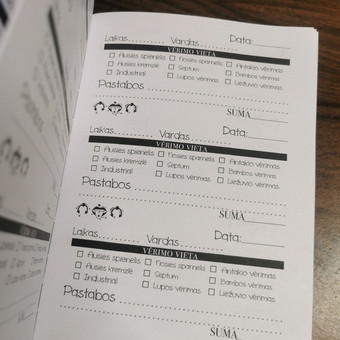 A5 Formato darbo knygos 25eur
A6 Formato užrašinės/užsakymų knygos
+2.50 Siuntimo išlaidos Elektrėnų sav. Samanta nuotrauka 2 Odinių užrašų knygelių gamyba Elektrėnų sav. Samanta nuotrauka 2