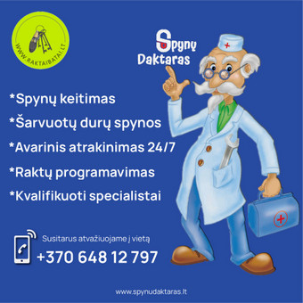 SOS atrakinimas Vilnius Spynų meistras Romanas nuotrauka 4