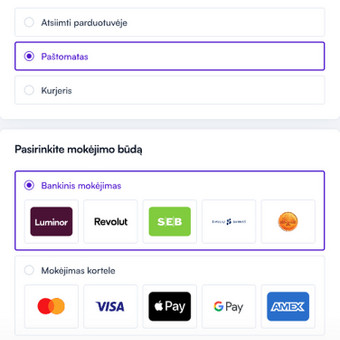 Mokėjimo sistemų pajungimas Vilnius Amber Web nuotrauka 4
