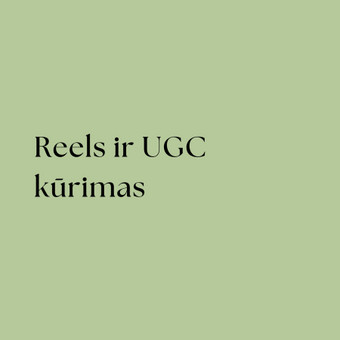 Dėl darbų pavyzdžių susisiekite. Kaunas Roberta D. nuotrauka 4 Reels ir UGC kūrimas Kaunas Roberta D. nuotrauka 4