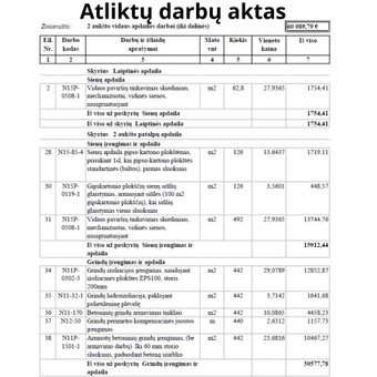 Atliktų statybos darbų aktų sudarymas Kaunas MB Sąmata 24 nuotrauka 3