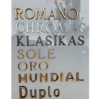 Bronzos gaminiai :raidės,kryžiai,dekor.detalės Radviliškio rajonas Akrolita nuotrauka 9