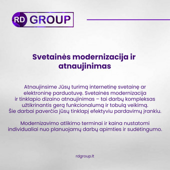 Svetainės modernizacija ir atnaujinimas Kaunas Elektroninių parduotuvių kūrimas nuotrauka 5