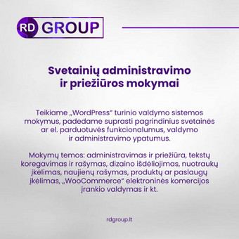 Svetainių administravimo ir priežiūros mokymai Kaunas Elektroninių parduotuvių kūrimas nuotrauka 6