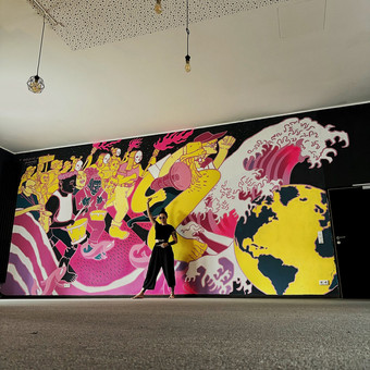 Grafiti piešimas Kaunas Eglė Tamulytė nuotrauka 2