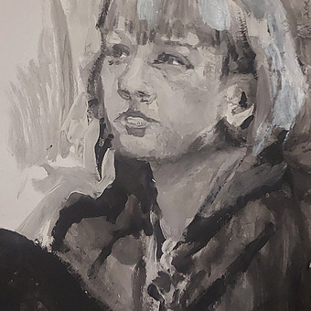 Portretų piešimas iš nuotraukų Vilnius Justina Gervyte nuotrauka 2