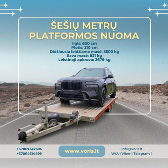 PLATFORMA ŠEŠIŲ METRŲ ( BE / CE ) Alytus Platformu, traliuku ir priekabu nuoma nuotrauka 41