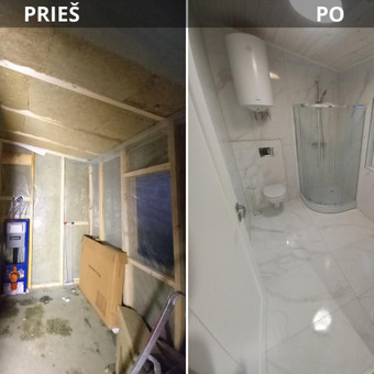 Plytelių klijavimas Plungės rajonas Marvida Apdailos Darbai nuotrauka 7