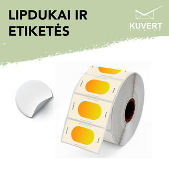 Lipdukai ir etikėtės rulonuose Vilnius UAB Kuvert-Vilnius nuotrauka 4