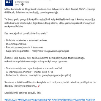 Komunikuoju / administruoju Facebook, Instagram ar LinkedIn – kuriu įrašus su tekstu ir statiniu dizainu, sudarau planą, stebiu įsitraukimą ir reaguoju į komentarus. Vilnius Ieva G. nuotrauka 5 Faceook, Instagram ar Linkedin puslapio administravimas / komunikacija Vilnius Ieva G. nuotrauka 5