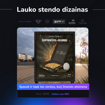Lauko reklamos kūrimas: Pataria ir kūriame išskirtinę reklamą, pritraukiančią dėmesį lauke. 🌿🎨 Vilnius Mantas Vileišis nuotrauka 12 Lauko reklamos kūrimas Vilnius Mantas Vileišis nuotrauka 12