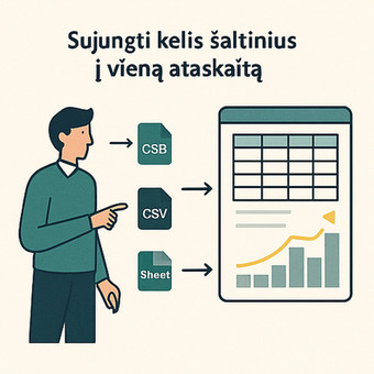 Sutvarkau netvarkingus Excel, CSV, Google Sheets, ar kito formato duomenis, pritaikau prie reikiamos struktūros, sujungiu kelis šaltinius, paruošiu analizei, importui ar ataskaitoms. Vilnius MB "Jūrė" nuotrauka 1 Duomenų paruošimas analizei ar importui Vilnius MB "Jūrė" nuotrauka 1