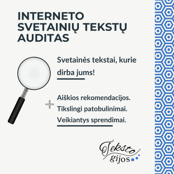 Interneto svetainių auditas padeda išsamiai įvertinti turinio aiškumą, išdėstymą ir įtaigumą. Pateikiu konkrečias rekomendacijas, kaip pagerinti turinį, jo struktūrą ir kliento patirtį. Panevėžys Loreta nuotrauka 4 Interneto svetainių tekstų auditas Panevėžys Loreta nuotrauka 4