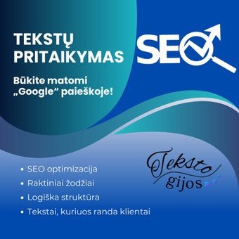 Optimizuoju tekstus paieškos sistemoms: įtraukiu raktažodžius, tobulinu struktūrą ir meta aprašymus. Jūsų turinys taps labiau matomas „Google“ paieškoje ir padės pritraukti daugiau lankytojų. Panevėžys Loreta nuotrauka 5 Tekstų pritaikymas SEO Panevėžys Loreta nuotrauka 5