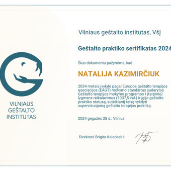 Psichologo konsultacija Vilnius Natallia Kazimirchuk nuotrauka 1