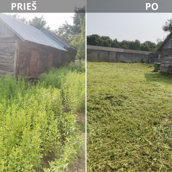 Pievų šienavimas Kaunas Mindaugas nuotrauka 2