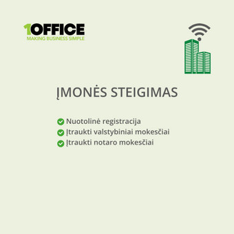 Turėdami ilgametę patirtį įmonių steigimo ir buhalterinių paslaugų srityje, 1Office ekspertai palengvina Jūsų verslo steigimo procesą Lietuvoje. Vilnius 1Office nuotrauka 3 Įmonių steigimas (UAB, MB, VšĮ) Vilnius 1Office nuotrauka 3