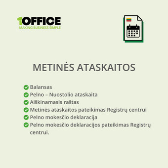 Paruošime ir pateiksime privalomas Metines ataskaitas Registrų centrui. Vilnius 1Office nuotrauka 5 Metininių atsakaitų rengimas Vilnius 1Office nuotrauka 5