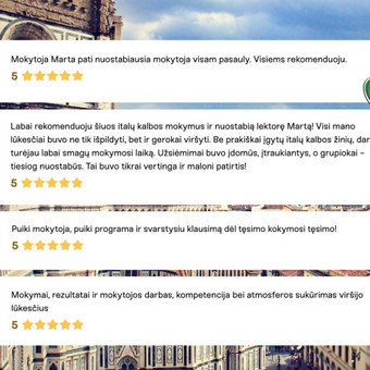 Italų kalbos mokymas grupėje Kaunas Marta nuotrauka 1