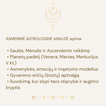 Tavo gimimo momento astrologinis žemėlapis. Sužinosi, kaip tavo Saulė, Mėnulis, Ascendentas ir planetos formuoja tavo asmenybę, emocinę struktūrą, talentus ir gyvenimo kryptį. Kaunas Mistikos biuras nuotrauka 1 Asmeninis horoskopas Kaunas Mistikos biuras nuotrauka 1