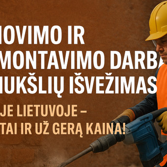 Pertvarų, sienų griovimas Vilnius Griovimas 24/7 nuotrauka 2