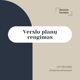 Verslo planų rengimas Prienų rajonas Išmanūs finansai nuotrauka 1