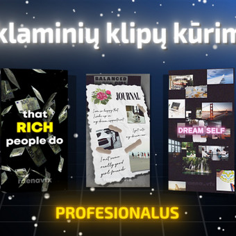 Kuriu trumpus, efektyvius reklaminius video klipus, skirtus socialiniams tinklams ir verslo reklamai. Mano klipai ne tik pristato jūsų produktą ar paslaugą, bet ir įtraukia žiūrovą, skatina veikti. Vilnius Raena Vfx nuotrauka 2 Reklaminių klipų kūrimas Vilnius Raena Vfx nuotrauka 2