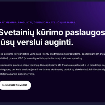 Svetainių dizainas (web design) Vilnius Internetinių svetainių kūrimas nuotrauka 1