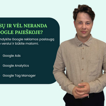 Google reklama, analizė, strategija, konsultacijos verslui. Marijampolė Vytenis Žmuidinas nuotrauka 1 Google Ads reklama Marijampolė Vytenis Žmuidinas nuotrauka 1