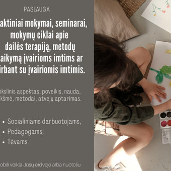 Teoriniai - praktiniai dailės terapijos metodų mokymai Panevėžys Vaida Virbalaitė nuotrauka 4
