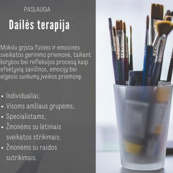 Individualios dailės terapijos konsultacijos nuotoliniu būdu (40 Eur - 55 Eur). Panevėžys Vaida Virbalaitė nuotrauka 1 Psichologinė, emocinė pagalba Panevėžys Vaida Virbalaitė nuotrauka 1