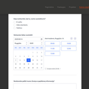 Paslaugų užsakymo / Registracijos sistema Kaunas Gerve Web Works nuotrauka 6