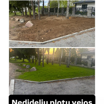 Vejos įrengimas: sėjimas, ruloninė veja Vilnius Artūras Kupčia nuotrauka 4