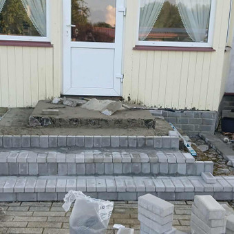 Laiptai iš trinkelių Šiauliai MB "Edvesta" nuotrauka 1