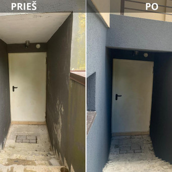 Dekorativinio tinko padengimas Vilnius Šlapio fasado smulkūs darbai ir remontas nuotrauka 6