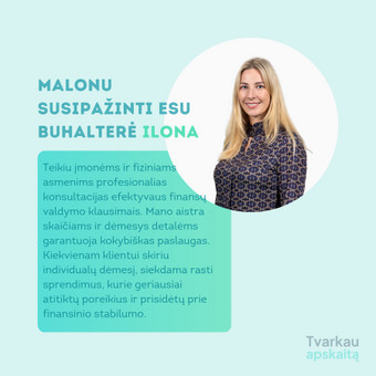 Įmonių buhalterinės apskaitos tvarkymas Vilnius MB Tvarkau apskaitą nuotrauka 1
