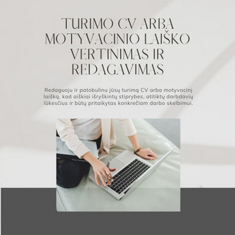 Turimo CV arba motyvacinio laiško įvertinimas ir redagavimas Kaunas Sandra nuotrauka 3