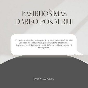 Paruošimas darbo pokalbiui Kaunas Sandra nuotrauka 4
