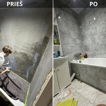 Plytelių klijavimas Vilnius Konstantinas nuotrauka 4